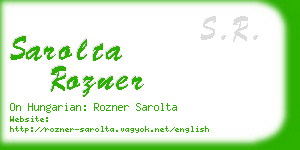 sarolta rozner business card